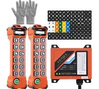 12 canaux 24V 110V 220V Télécommande radio pour grue industrielle sans fil pour palan Grue à chaîne électrique Pont roulant Grue roulante 2 Émetteurs et récepteur