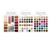 12 cartes d'analyse des couleurs saisonnières, lot de 3 guides de style | Guide portable de correspondance des couleurs pour la planification de garde-robe automne/été hiver