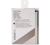 Cricut - Lot de 12 cartes et enveloppes format A2 - Gris et Argent Holographique