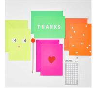 12 Cartes Et Enveloppes Néon B6