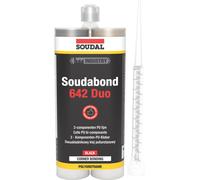 12 cartouches 600 ml SOUDABOND 642 duo 2 x 300 noir - SOUDAL - 154002