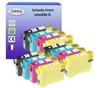 12 Cartouches Compatibles pour Epson Stylus SX420W, SX425W, SX430W remplace Epson T1291 T1292 T1293 T1294 -