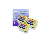 12 Cartouches Compatibles pour Epson Stylus SX600FW, SX610FW remplace Epson T0711 T0712 T0712 T0714 -