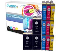 12 cartouches jet d'encre type Jumao compatibles pour HP Officejet 6100 ePrinter +Fluo offert