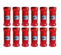 12 Ceri Votive dédiés au Sacré-Cœur Big Size P80 Couleur Rouge - Durée 70 heures - Cereria Di Giorgio - Pack de stock
