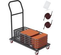 12 chaises, chaise pliante, chariot de rangement, étagère pour chaise pliante, fer robuste 12 chaises - chaise pliante en fer robuste - chariot de rangement - étagère pour chaises pliantes