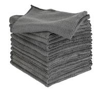 12 Chiffons Microfibre - Chiffons Doux pour Nettoyage - Chiffon Coton Lavable - Chiffons pour Nettoyage Voiture - Chiffons pour Vaisselle, 30x30 cm, Gris