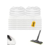 12 Chiffons pour Nettoyeur Vapeur Kärcher SC1 SC2 SC3 SC4 SC5-6 Lingettes Microfibres pour le Sol + 6 Bonnettes pour Buse à Main - Compatible Karcher Easy Fix