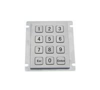 12 Clavier numérique d'acier Inoxydable en métal de Clavier de kiosque d'USB de Matrice des clés 3x4 for Le contrôle d'accès(USB Interface,Esc and Enter)