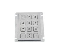 12 Clavier numérique d'acier Inoxydable en métal de kiosque d'USB Matrice des clés 3x4 for Le contrôle d'accès(PS2 Interface,Left and Right)