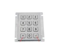 12 Clavier numérique d'acier Inoxydable en métal de kiosque d'USB Matrice des clés 3x4 for Le contrôle d'accès