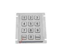 12 Clavier numérique d'acier Inoxydable en métal de kiosque d'USB Matrice des clés 3x4 for Le contrôle d'accès