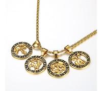 12 Colliers de Pendentif Horoscope de Signe du Zodiaque pour Hommes pour Femmes Bélier Léo 12 Constellations Bijoux Collier Drop