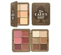 12 Color Cream Contour Foundation Blush Concealer Palette, 4.25x3.39 Inches Versatile Face Blusher, Full Coverage Makeup for Girls, Natural Cheek Tint Highlight and Contour Kit