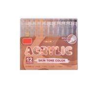 12 Color Marker Brush Brush Stylo Liquid Paint Pour La Carte De Peinture Roche Faire Des Fournitures D'art Scolaire Sur Des Marqueurs Pointe Doux En Bois En Bois Pour Les Esquisses