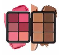 12 Colors Concealer Palette,Cream Blush Palette,Highlighter Blush Powder Makeup,2-In-1 Face Cosmetics,Cream Foundation Palette,Long-Wearing Full Coverage Makeup For Flawless Skin (B)
