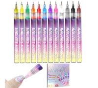 12 Colors Nail Art Pens Set, 2025 New Quick Dry Nail Art Markers for Gel Nails, 3D Nail Polish Pens Quick Dry, Polish Dotting Tools for Women (1*Set)