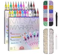 12 Colors Nail Art Pens Set, 2026 New Nail Art Markers Polish Pen for 3D Nail Art, Quick-Drying Drawing Painting Liner Brush for DIY Nail Art Beauty Adorn Manicure Tools (2Sets)