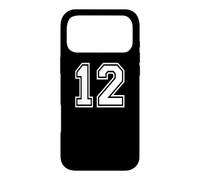 12. Conception Graphique des Sports d'équipe numéro 12, Correspondance Entre Les équipes et Les universités Coque pour iPhone 17 Pro Max