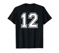 12. Conception Graphique des Sports d'équipe numéro 12, Correspondance Entre Les équipes et Les universités T-Shirt Graphique avec Valeur