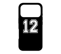 12. Conception Graphique des Sports d'équipe numéro 12, Correspondance Entre Les équipes et Les universités Coque pour iPhone 17 Pro
