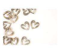 12 confettis bois coeur stylisé 3x2.8x0.4cm nature - générique dek1408na Gris G