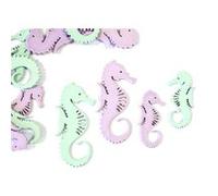 HOBI Tendances Fêtes - 12 CONFETTIS Bois Hippocampe 3X6.5CM