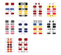 12 Conseils/Feuille Couverture Complète Autocollant À Ongles Personnalité Dessin Animé Français Fleur D'oeuf Marguerite Enveloppes Adhésif Bricolage Nail Art Décorations