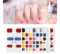 12 Conseils/Feuille Femmes Couverture Complète Ongles Autocollant Enveloppes Adhésif Bricolage Nail Art Décalques Beauté Manucure Décorations