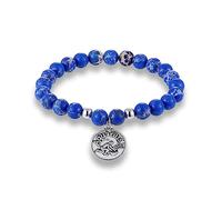 12 Constellations Zodiac Bracelets - Naturel Lapis Lazuli Pierre Perlé Bracelet Charme Bijoux Couple Bracelet Hommes Femmes Zodiaque Bracelet Cadeau D'Anniversaire, Verseau, Bracelet Élastique