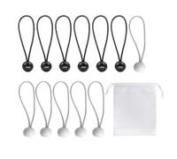 12 Cordons À Boucles Élastiques Et 1 Sac De Rangement, Boucles À Cordon Élastique, Bandes Élastiques Pour Attacher Des Tentes Extérieures, Adaptées Aux Auvents, Bannières, Mâts De Drapeau
