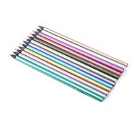 12 Couleurs de Crayons de Couleur Métalliques, Ensemble de Crayons de Couleur en Bois Noir Brillant pour Livres de Dessin et de Coloriage, Durables Non Toxiques de 6,9 pouces