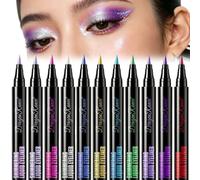 12 couleurs de eye-liner liquide pailleté mat coloré fluo métallisé coloré arc-en-ciel résistant à l'eau