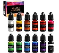 12 couleurs de résine époxy, colorant liquide de résine époxy, 10 ml chacune, translucide