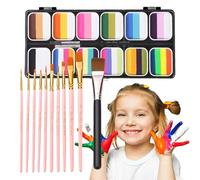 12 couleurs d'iris colorés Corps humain et colorant Peut être utilisé pour les écrans de scène de lavage à l'eau, kit de peinture de peinture de visage arc-en-