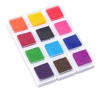 12 Couleurs Kit de Peinture au Doigt Amusant, Lavable Tampon Encreur Peinture au Doigt Ensemble Peinture au Doigt Coloré pour Cadeau de Fête des Enfants Fournitures Peinture Artistique Noël