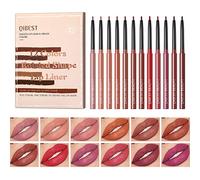 12 couleurs lipliner crayon set haute pigmentation imperméable à l'eau naturel velours lèvres maquillage Soft pencil durable mat lisse ultra fine lipliner