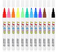 12 Couleurs Marqueur À Craie Liquide Effacable,Marqueurs Tableau Blancs 2.8mm,Stylo Craie Pour Tableau Noir Couleur,Feutre Craie Vitre Pour Fenêtres,Verre,Papier,Tableaux Noirs