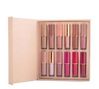 12 Couleurs Mat Hydratant Rouge à Lèvres Nude Ensemble, FantasyDay Longue Durée Imperméable Liquide Gloss - Sexy Brillant à Lèvres Maquillage Coffret Set Apporte Hydratation et Brillance à vos Lèvres