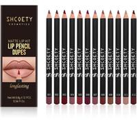 12 Couleurs Matte Lip Liner Set,Crayons À Lèvres Lisses Imperméables De Qualité Supérieure,Rouge À Lèvres Nude Longue Durée Pour Définir Et Remplir Les Lèvres