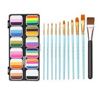 12 couleurs mignonnes d'iris coloré corps humain et colorant pouvant être utilisé pour les écrans de scène de lavage d'eau, kit de peinture de peinture de visage arc-en-