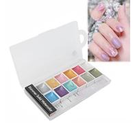 12 Couleurs Nail Aquarelle Peinture Set Poire Lized Portable Pigment Kit Nail Art Accessoires Longue Durée Transparence Étincelle Nail Artists Débutants Maison DIY Nail Salon