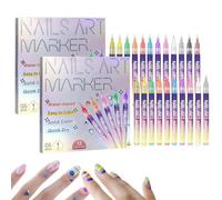 12 couleurs Nail Art Stylos Set - N / Ail Stylos polonais séché rapide pour la peinture et la conception. Na/Il Markers & Outils de conception pour Na/Il Art, Nai/L Art Supplies (2)