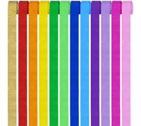 12 Couleurs Papier Crépon, Papier Crépon Coloré 4,5 cm x 25 m Serpentin en Papier Coloré pour Décoration de Mariage Fête D'anniversaire Décoration de Noël