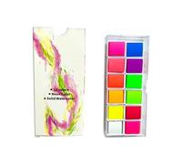 12 couleurs peintures aquarelles peinture de couleur fluorescente ensemble d ' artiste portable pour peindre sur tissu pierre bois papier Nail Art peinture aquarelle métallique