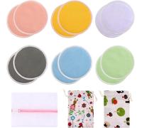 12 Coussinets D'allaitement Coussinets D'allaitement Bio Bambou Parure De La Peau Avec 1 Poche Filet Et 2 Plastique