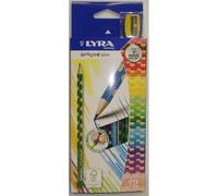 Lyra Germany – Crayons de couleur Groove Slim – Étui de 12 crayons + 1 taille-crayon