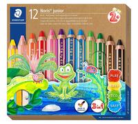 12 crayons de couleur à la cire - Aquarellable - Enfant - Staedtler - Noris Juni