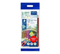 12 crayons de couleur - Gomme blanche - Crayon graphite - Noris Club - Staedtler