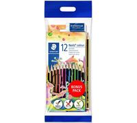 12 Crayons De Couleur - Gomme Mars Plastic - Crayon Graphite Hb - Noris Colour - Staedtler